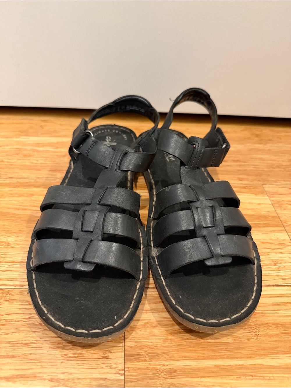 Clarks Black Leather Women’s Strappy Sandals